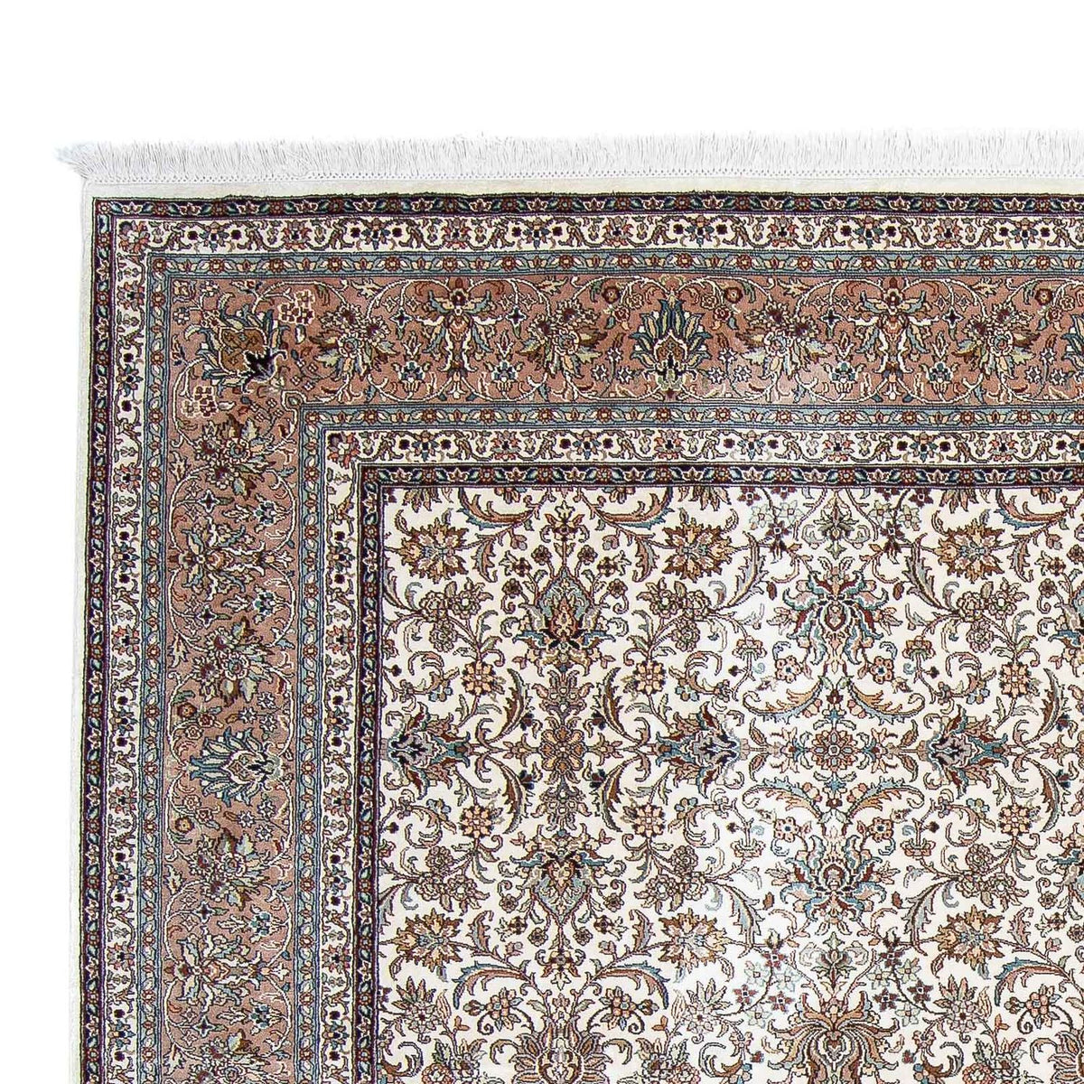 Alfombra de seda - Seda de Cachemira cuadrado - 246 x 243 cm - beige