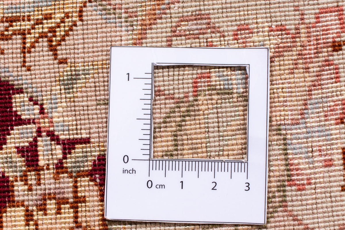 Alfombra Persa - Tabriz - Real redondo  - 150 x 150 cm - rojo oscuro