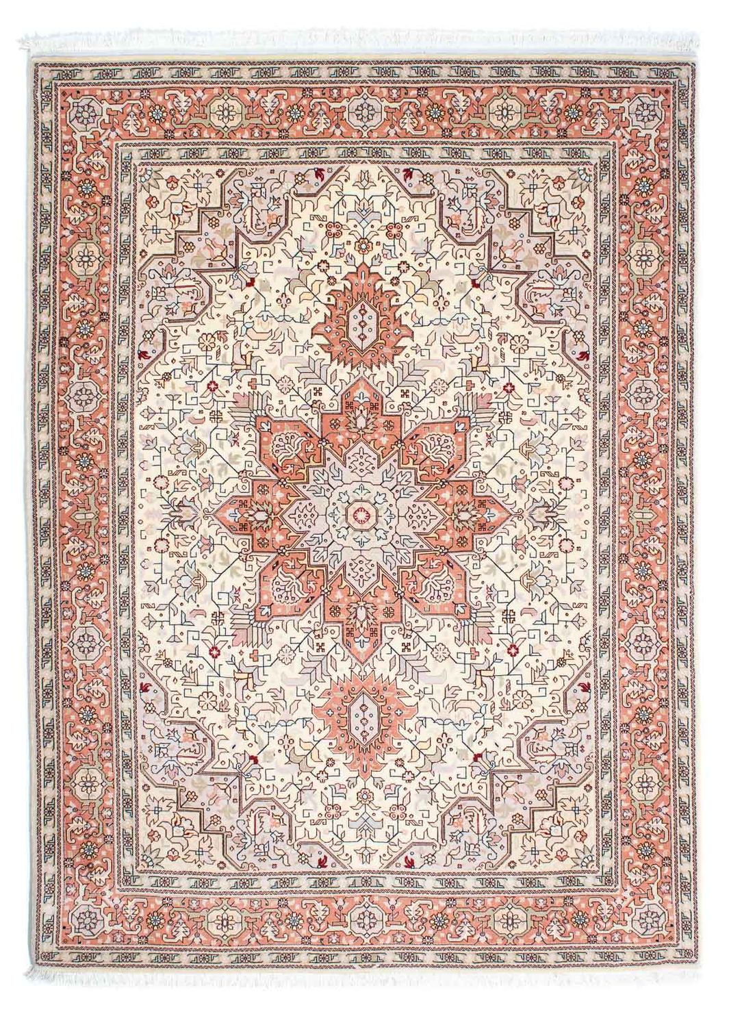 Alfombra Persa - Tabriz - Real - 211 x 151 cm - beige