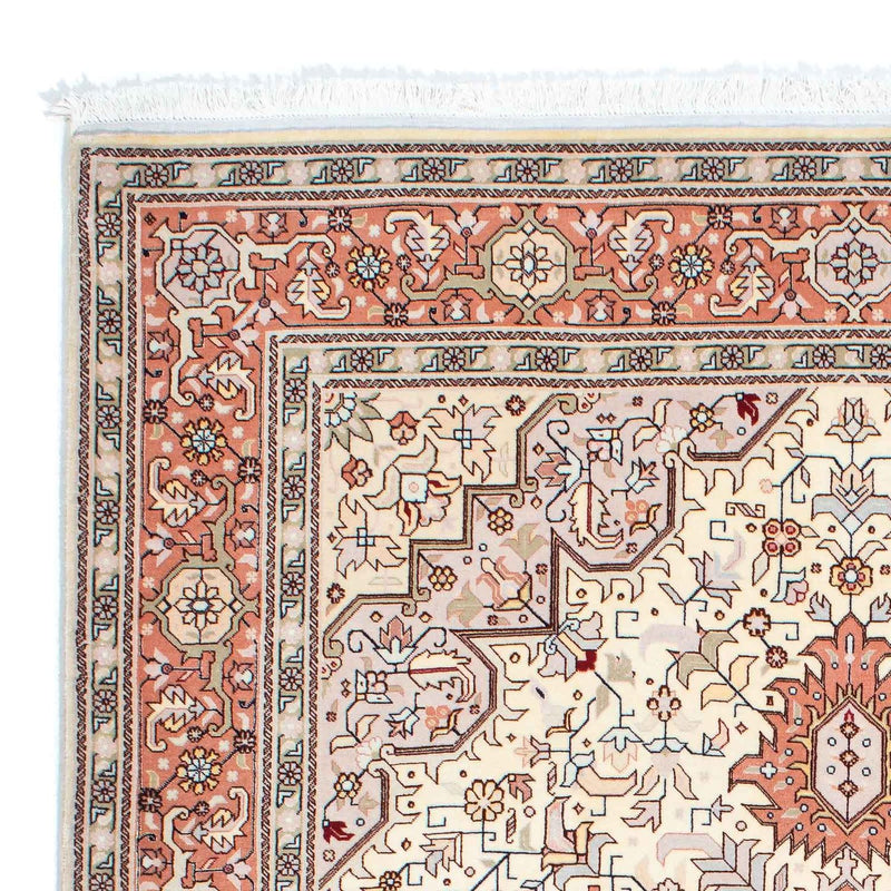 Alfombra Persa - Tabriz - Real - 211 x 151 cm - beige
