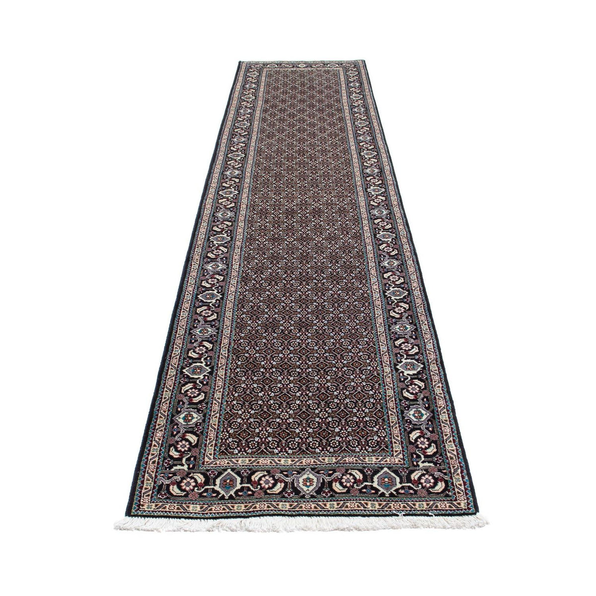 Alfombra de pasillo Alfombra persa - Tabriz - 390 x 74 cm - gris