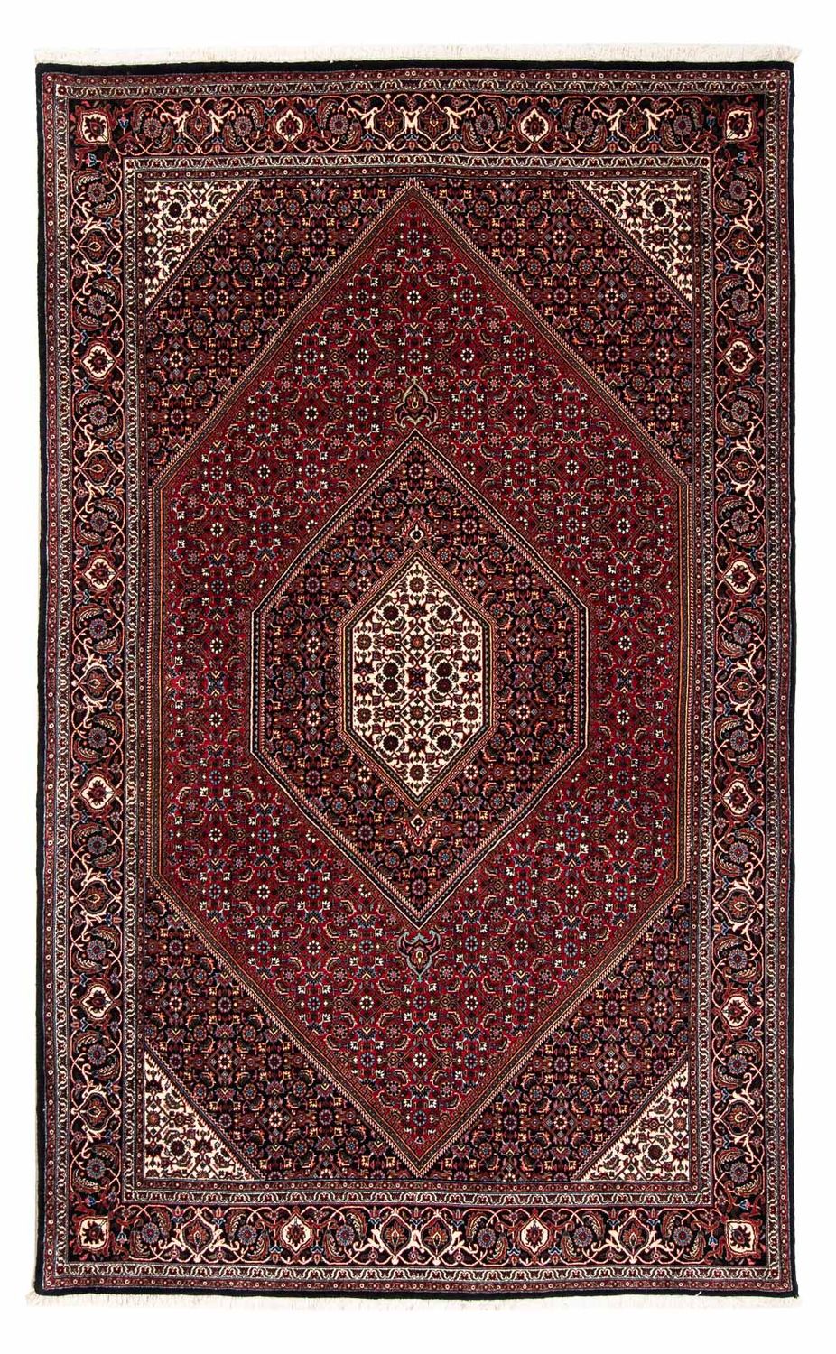 Alfombra persa - Bidjar - 248 x 148 cm - rojo oscuro
