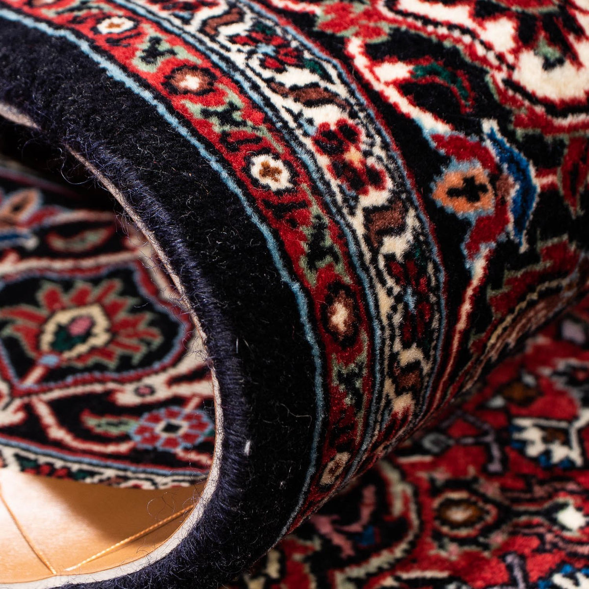 Alfombra persa - Bidjar - 248 x 148 cm - rojo oscuro