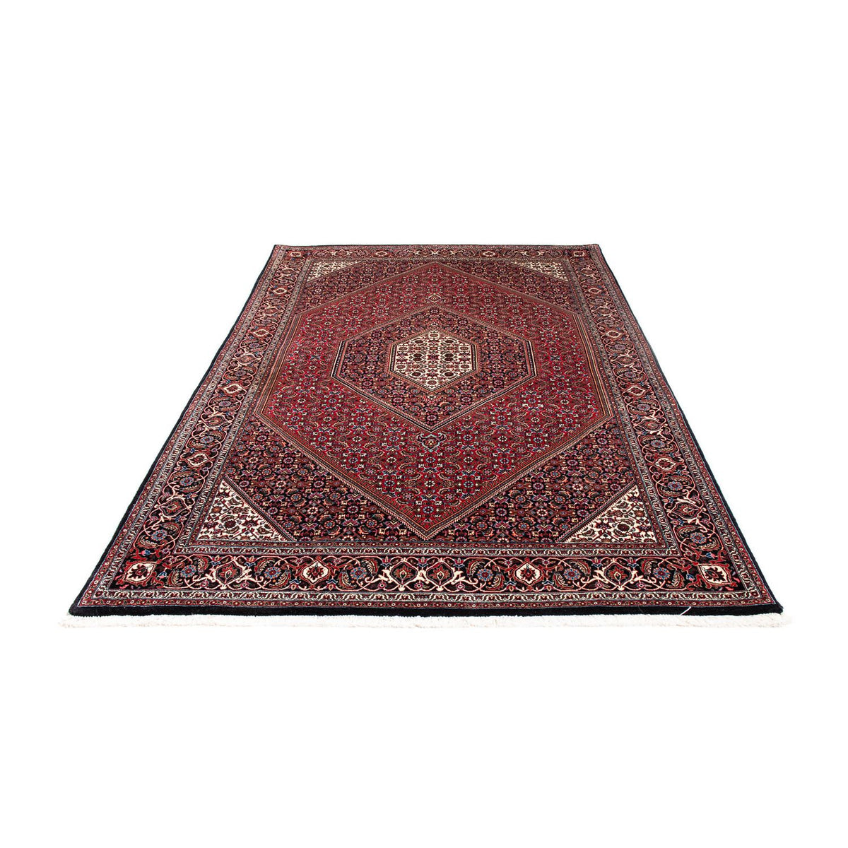Alfombra persa - Bidjar - 248 x 148 cm - rojo oscuro