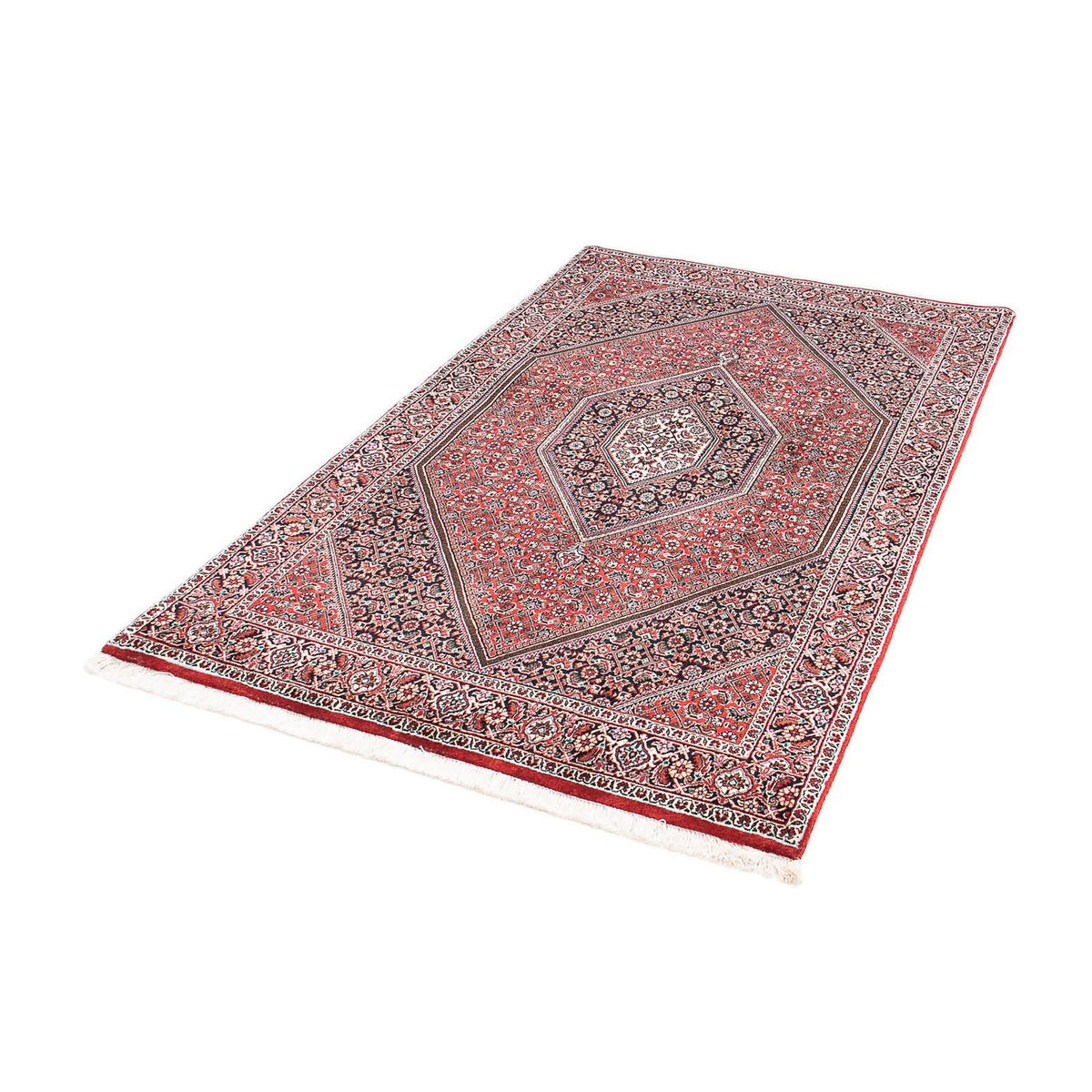 Alfombra persa - Bidjar - 181 x 109 cm - rojo claro
