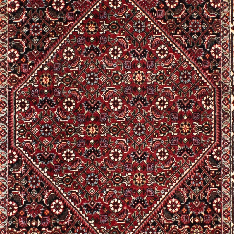 Alfombra de pasillo Alfombra persa - Bidjar - 209 x 74 cm - rojo oscuro