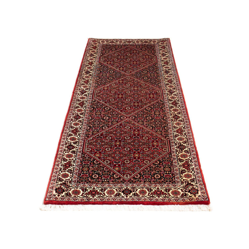 Alfombra de pasillo Alfombra persa - Bidjar - 209 x 74 cm - rojo oscuro