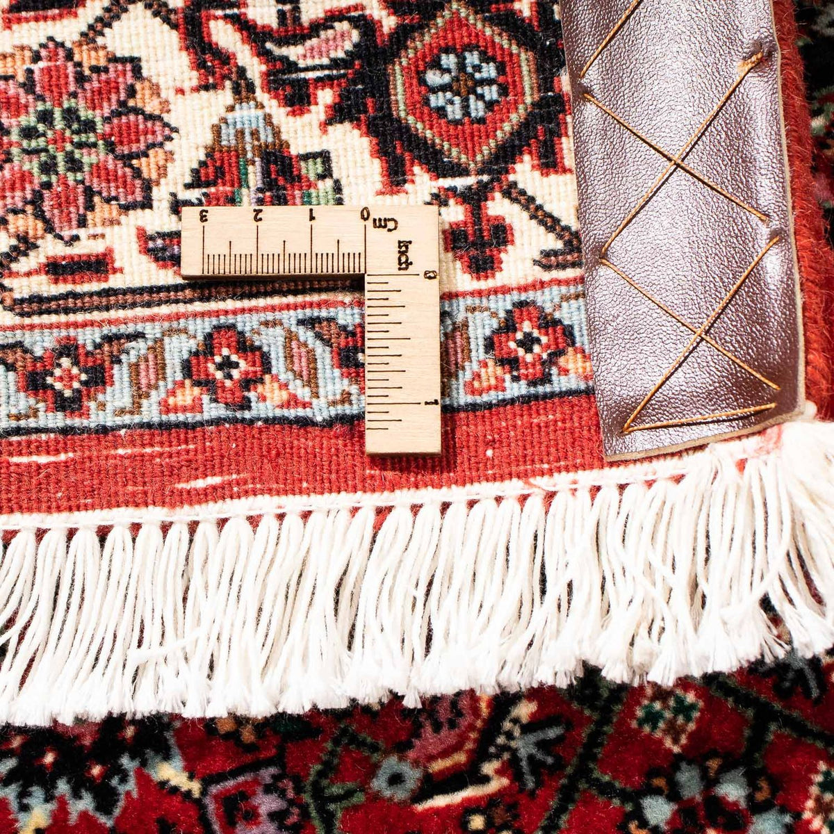 Alfombra de pasillo Alfombra persa - Bidjar - 209 x 74 cm - rojo oscuro