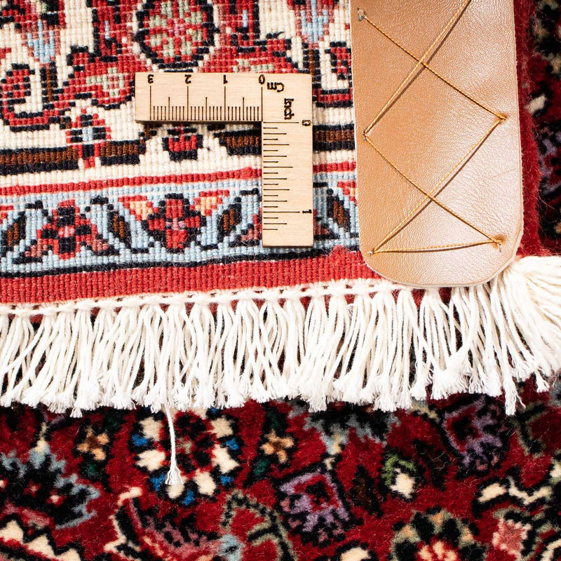 Alfombra de pasillo Alfombra persa - Bidjar - 198 x 74 cm - rojo oscuro