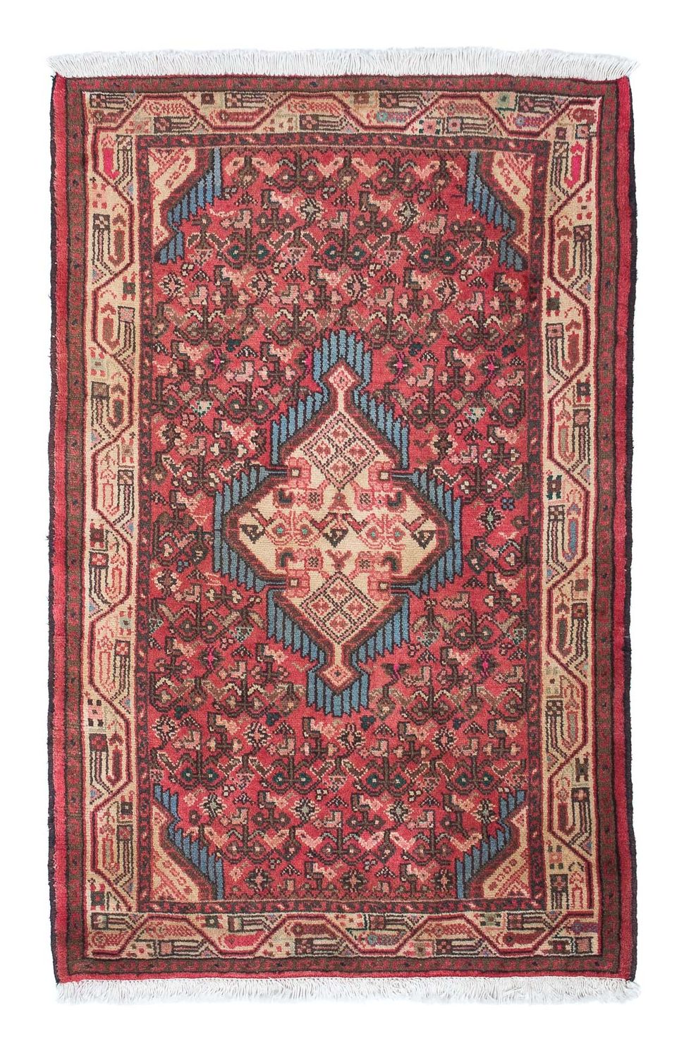 Alfombra persa - Nómada - 125 x 80 cm - rojo claro