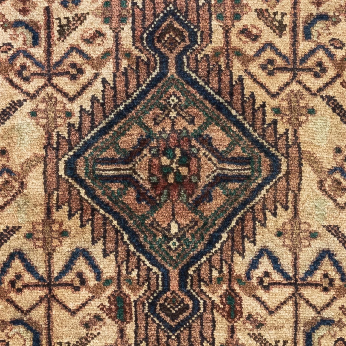 Alfombra persa - Nómada - 118 x 79 cm - marrón claro