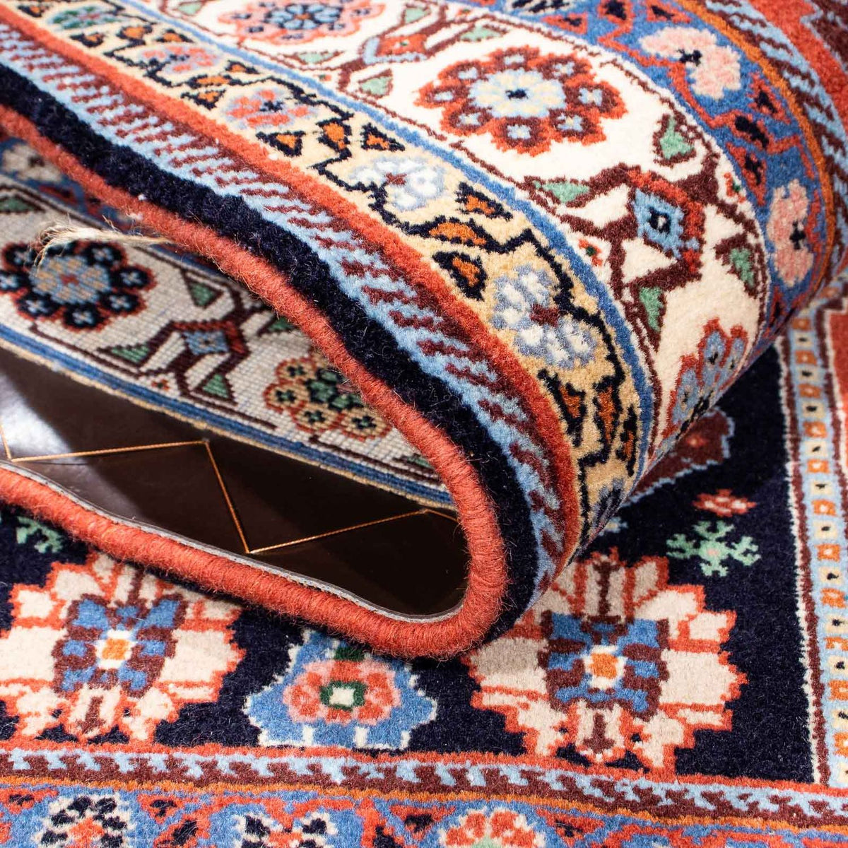 Alfombra Gabbeh - Persa Kashkuli - 145 x 105 cm - azul oscuro