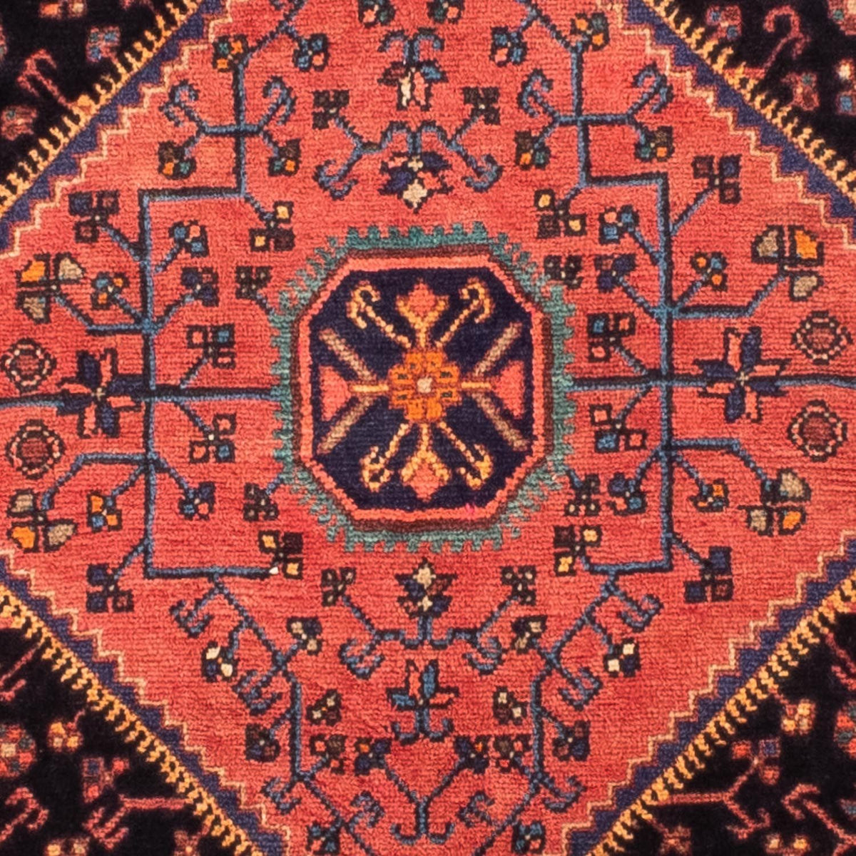 Alfombra persa - Nómada - 220 x 132 cm - azul oscuro