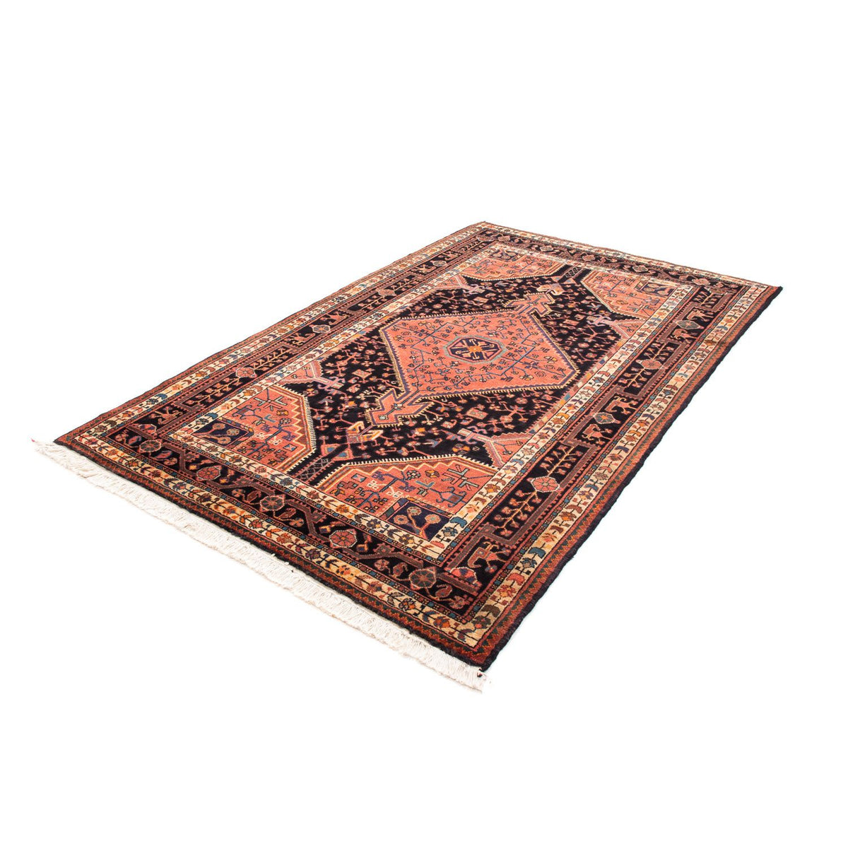 Alfombra persa - Nómada - 220 x 132 cm - azul oscuro