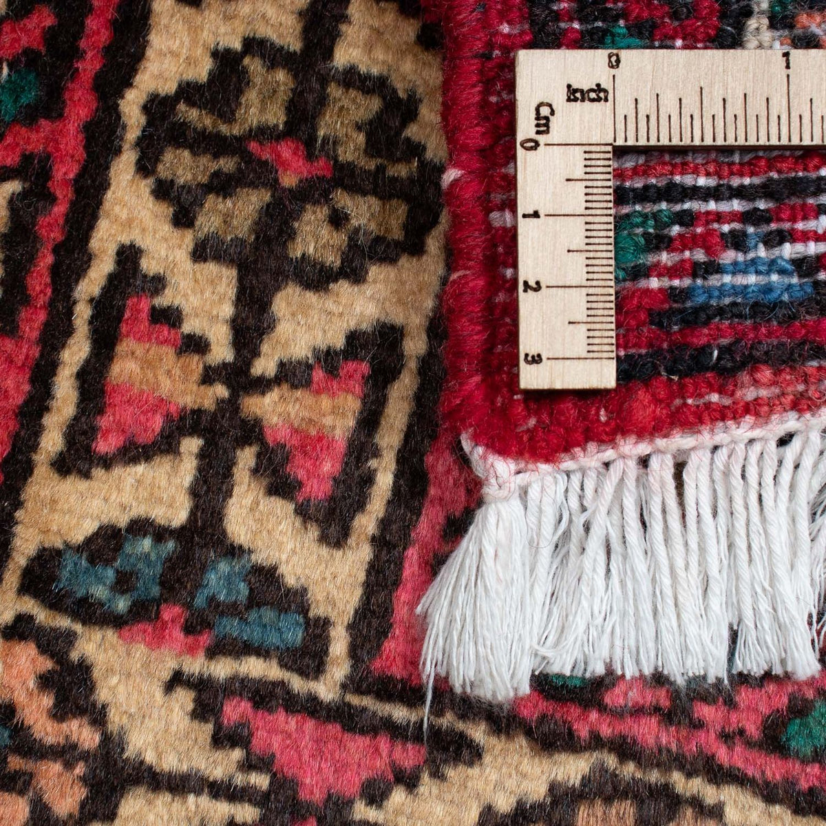 Alfombra persa - Nómada - 91 x 70 cm - rojo oscuro