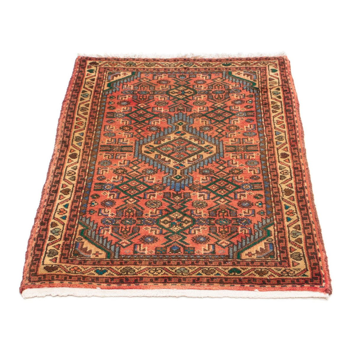Alfombra persa - Nómada - 96 x 68 cm - rojo claro
