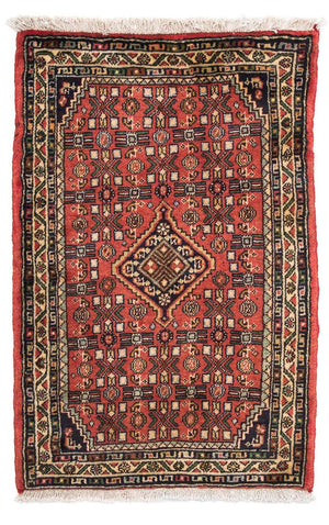 Alfombra persa - Nómada - 95 x 63 cm - rojo oscuro