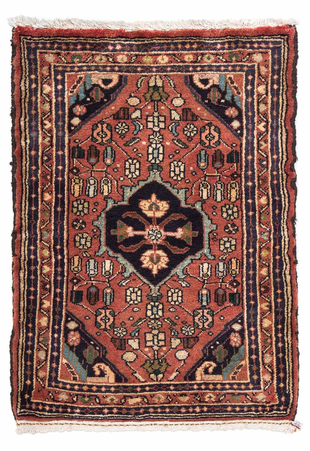 Alfombra persa - Nómada - 90 x 62 cm - óxido