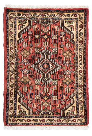 Alfombra persa - Nómada - 90 x 61 cm - rojo claro