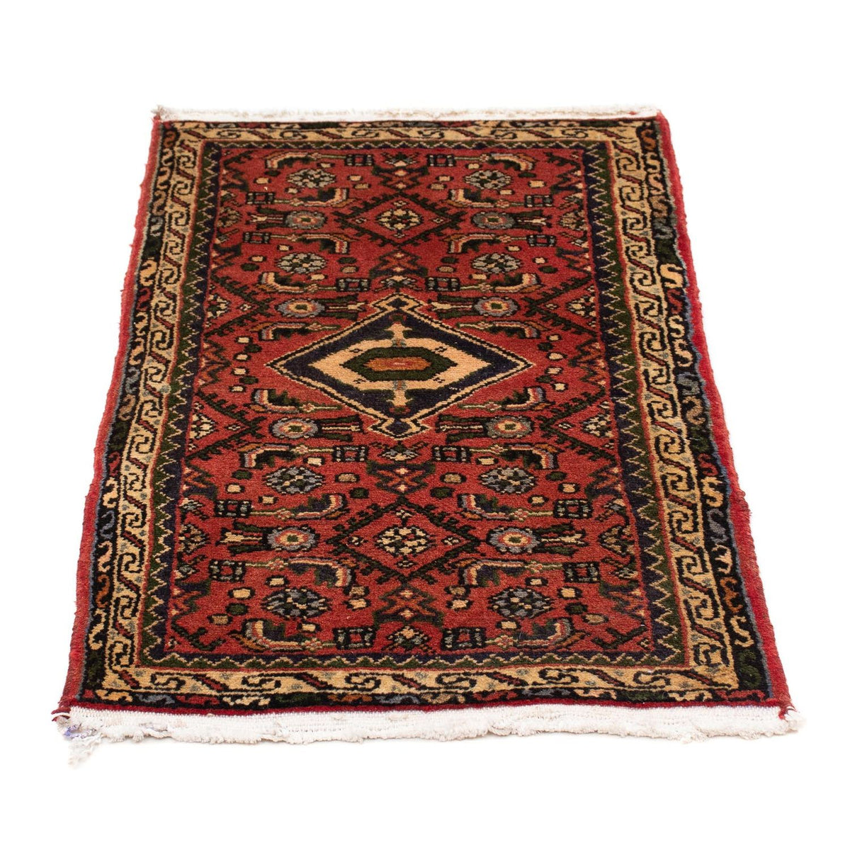 Alfombra persa - Nómada - 88 x 64 cm - rojo oscuro