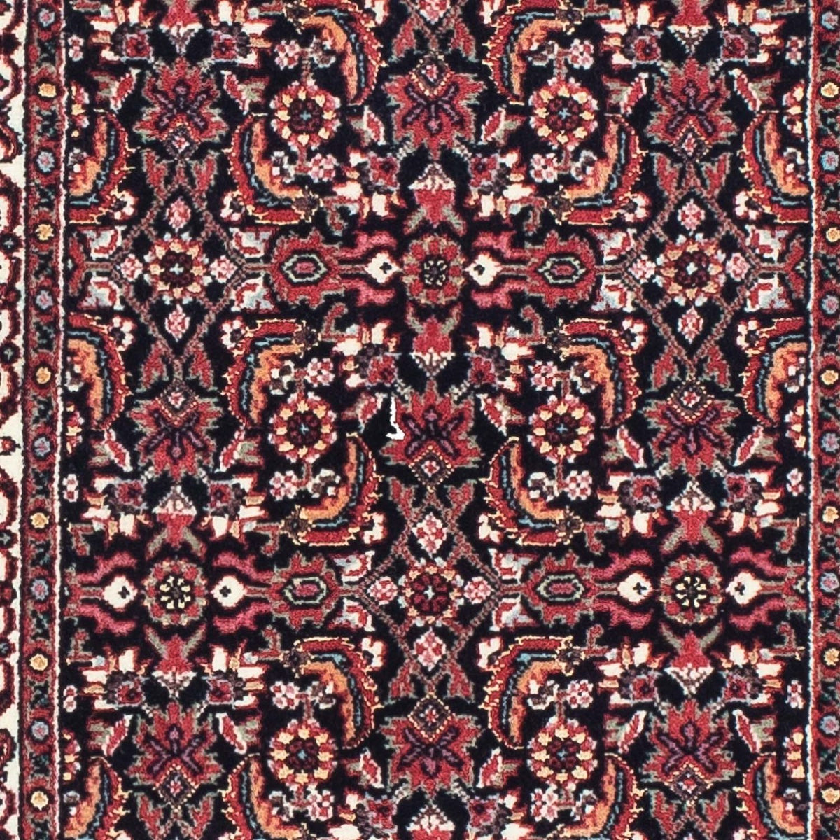 Alfombra de pasillo Alfombra persa - Bidjar - 225 x 61 cm - azul oscuro