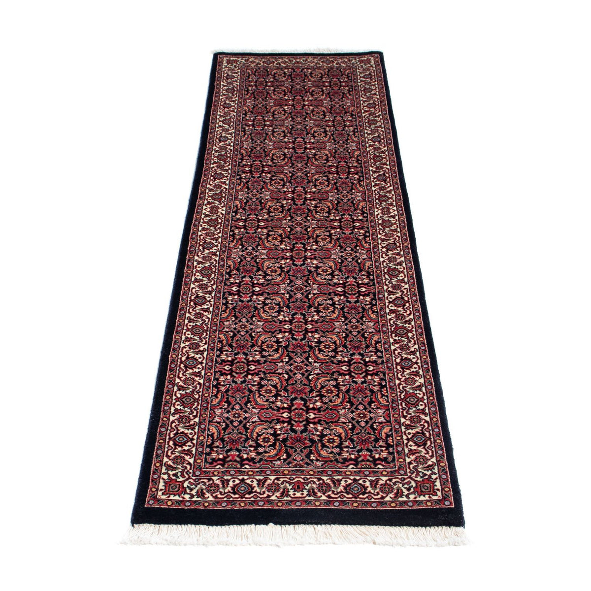 Alfombra de pasillo Alfombra persa - Bidjar - 225 x 61 cm - azul oscuro