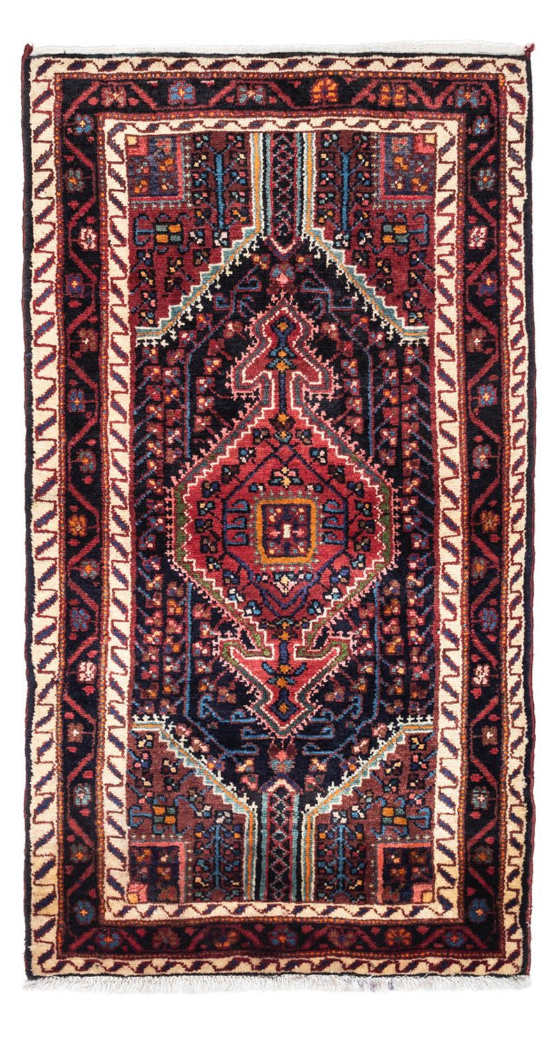 Alfombra persa - Nómada - 145 x 75 cm - azul oscuro