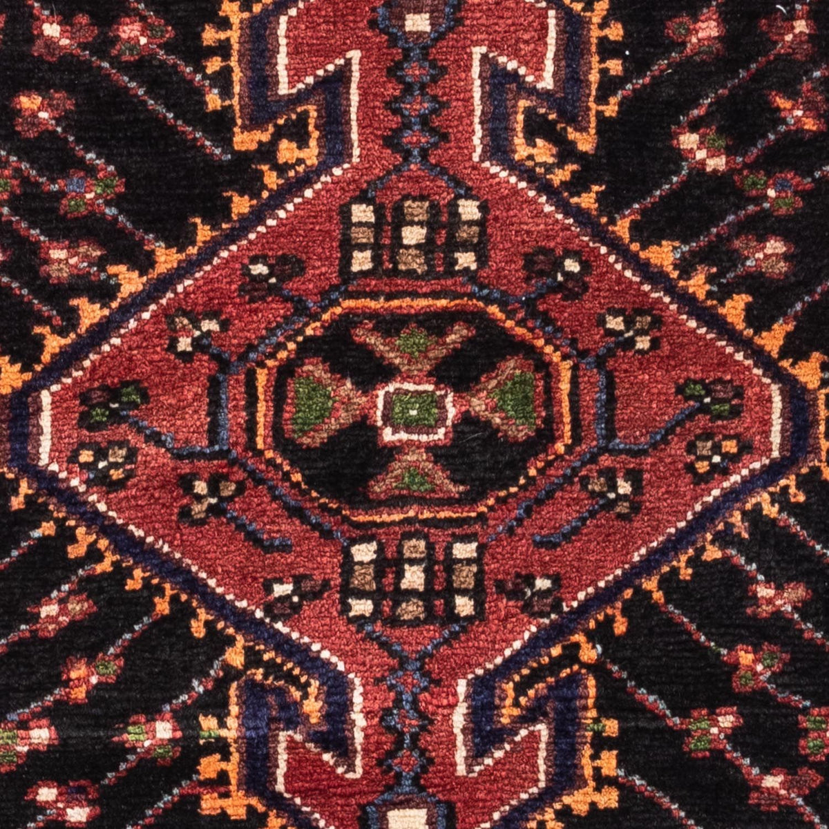 Alfombra persa - Nómada - 128 x 94 cm - rojo claro