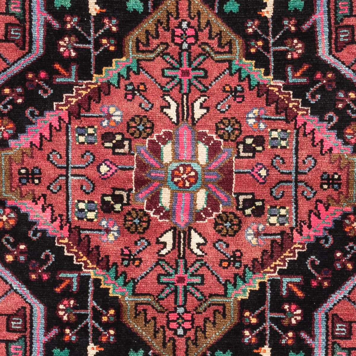 Alfombra persa - Nómada - 116 x 81 cm - rojo claro