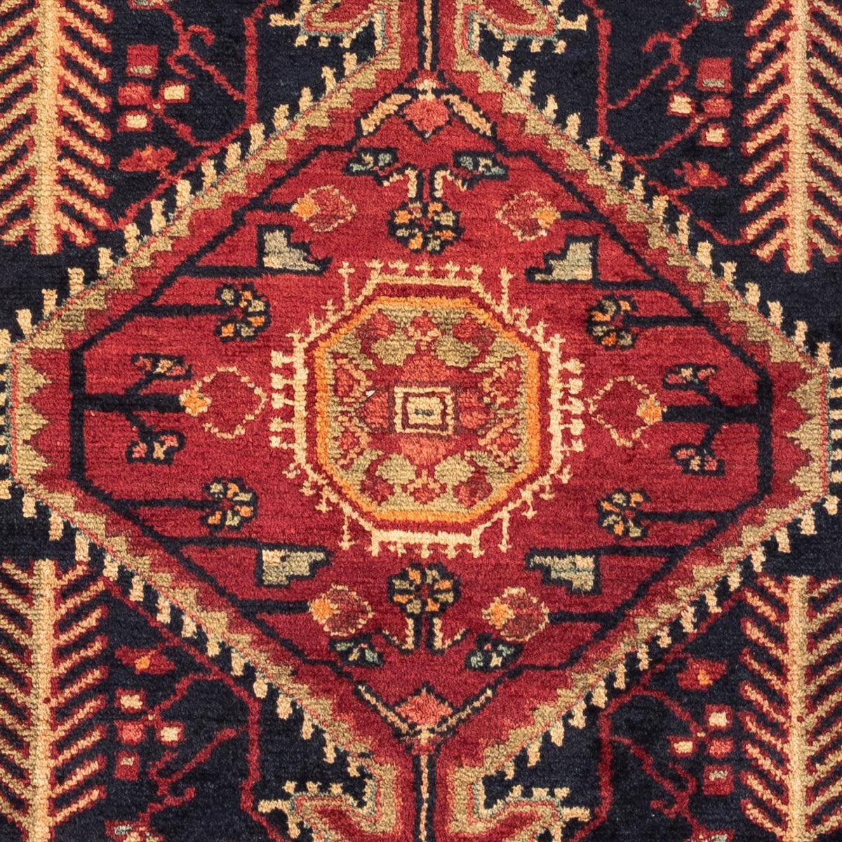 Alfombra persa - Nómada - 126 x 76 cm - rojo