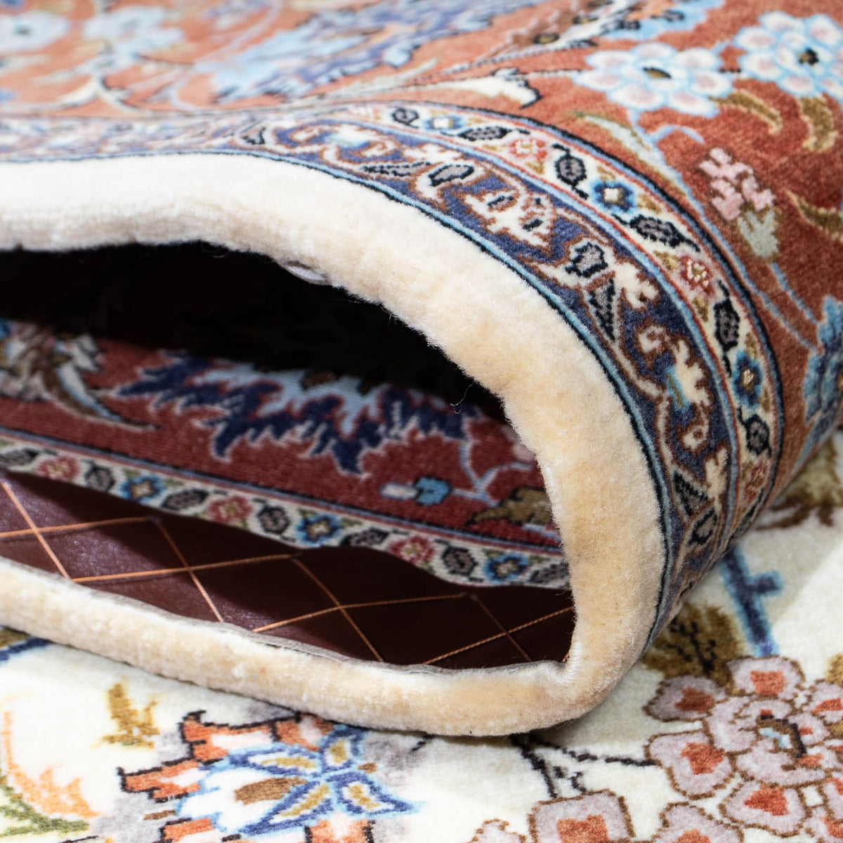 Alfombra persa - Ghom - 215 x 137 cm - beige