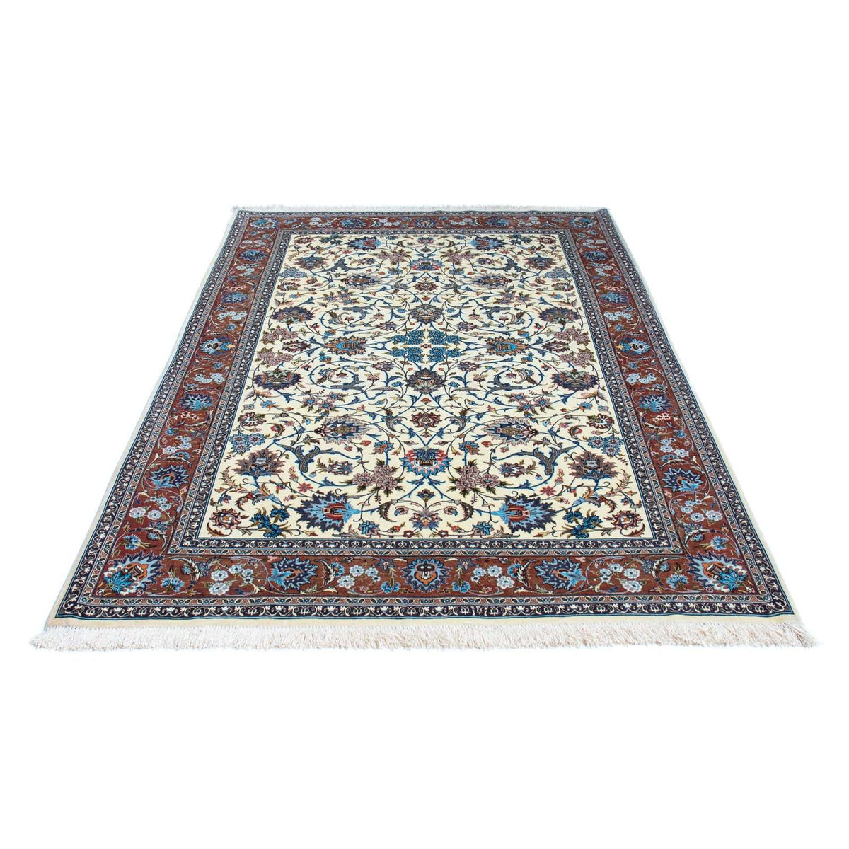 Alfombra persa - Ghom - 215 x 137 cm - beige