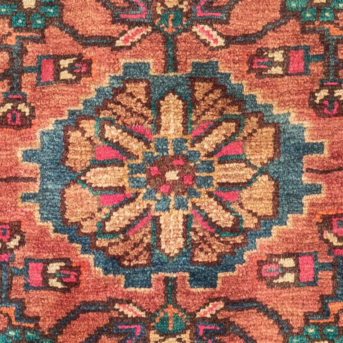 Alfombra persa - Nómada - 123 x 87 cm - rojo claro