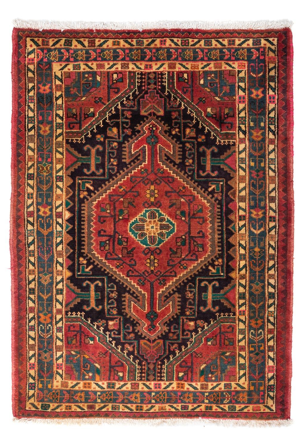Alfombra persa - Nómada - 130 x 95 cm - rojo