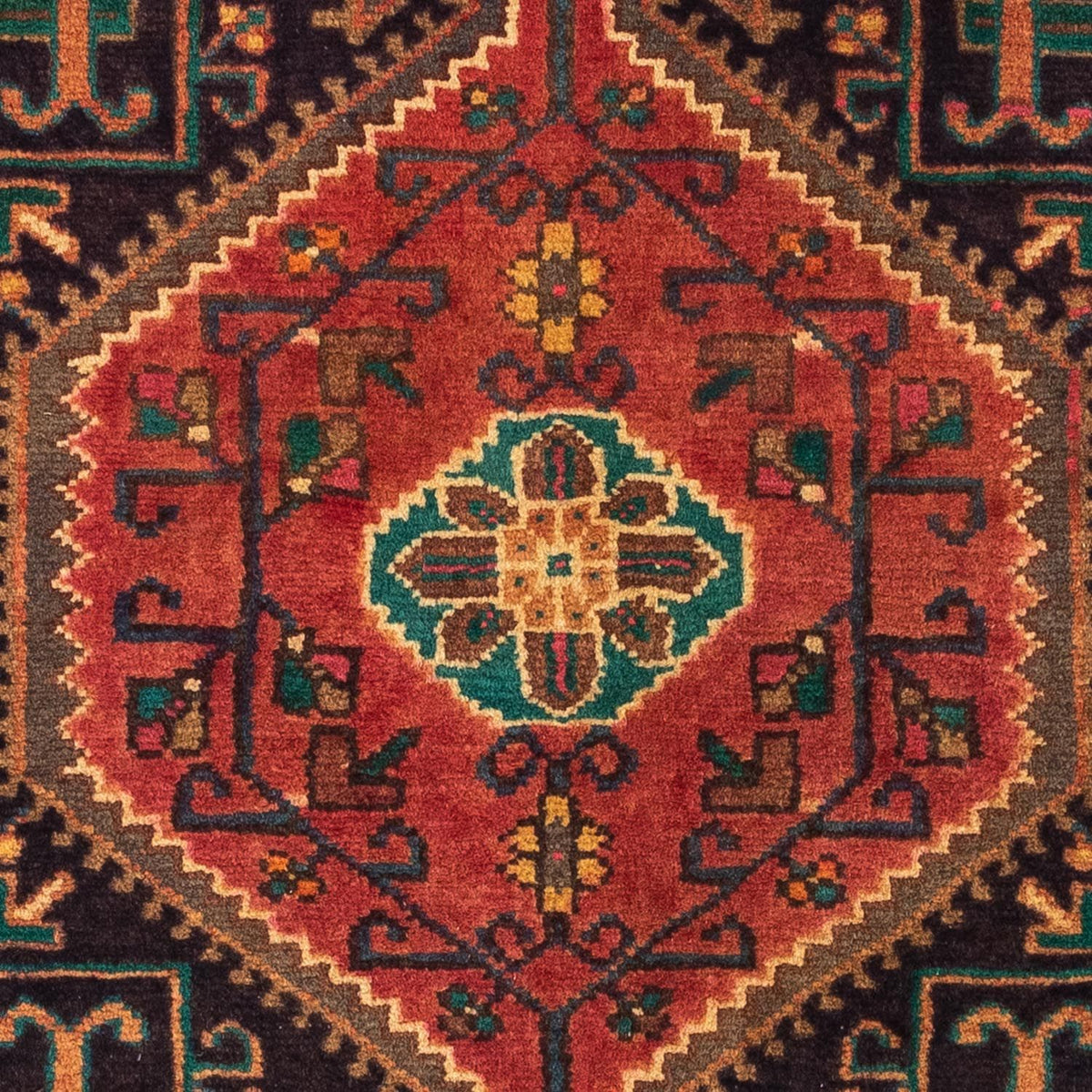 Alfombra persa - Nómada - 130 x 95 cm - rojo