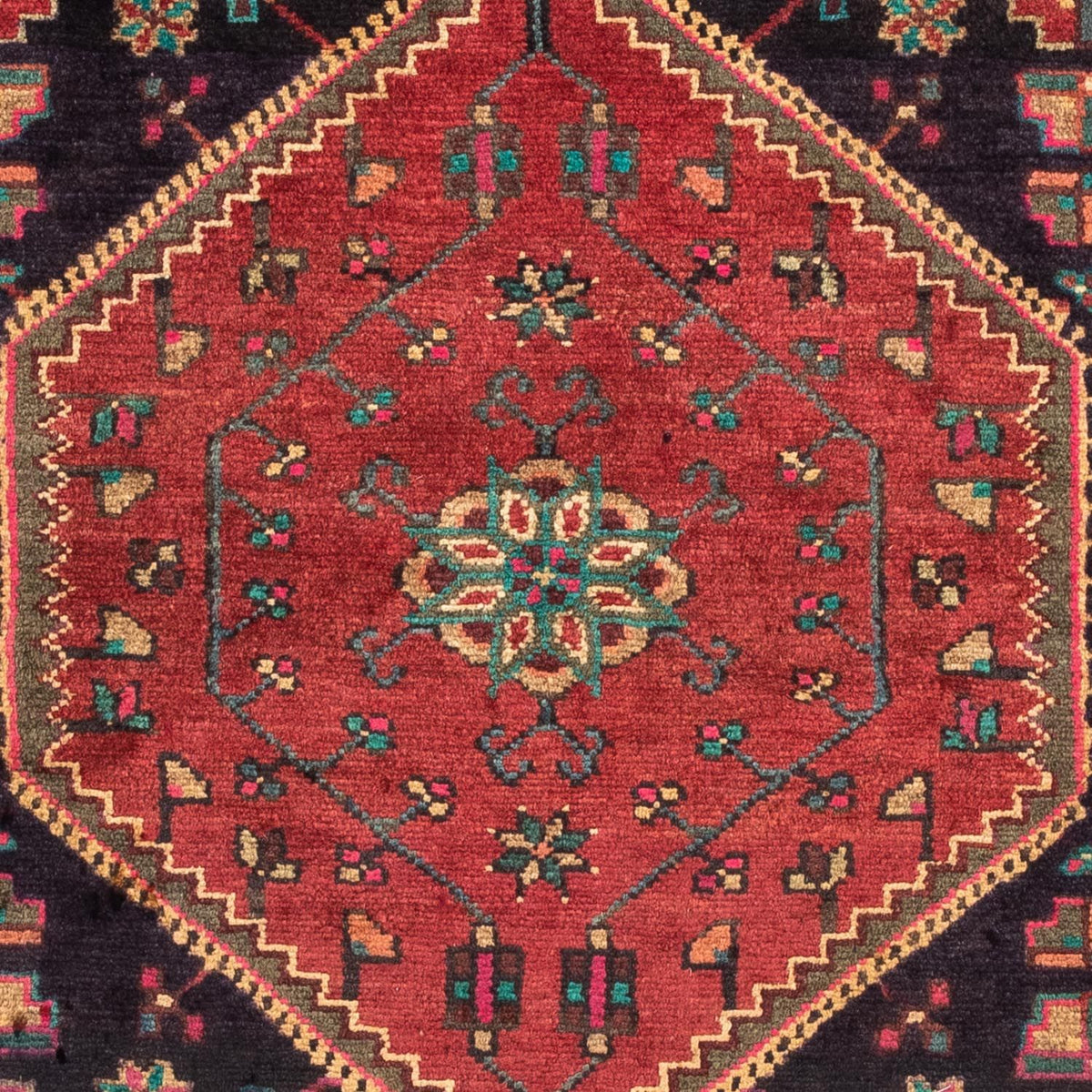 Alfombra persa - Nómada - 136 x 90 cm - rojo