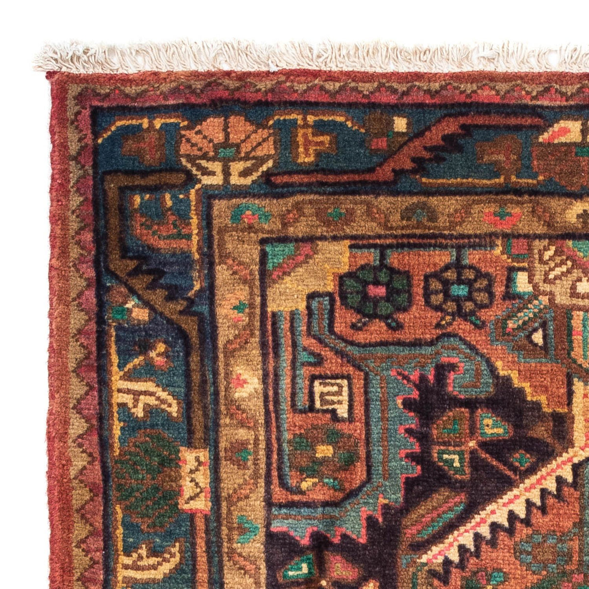 Alfombra persa - Nómada - 140 x 86 cm - rojo claro