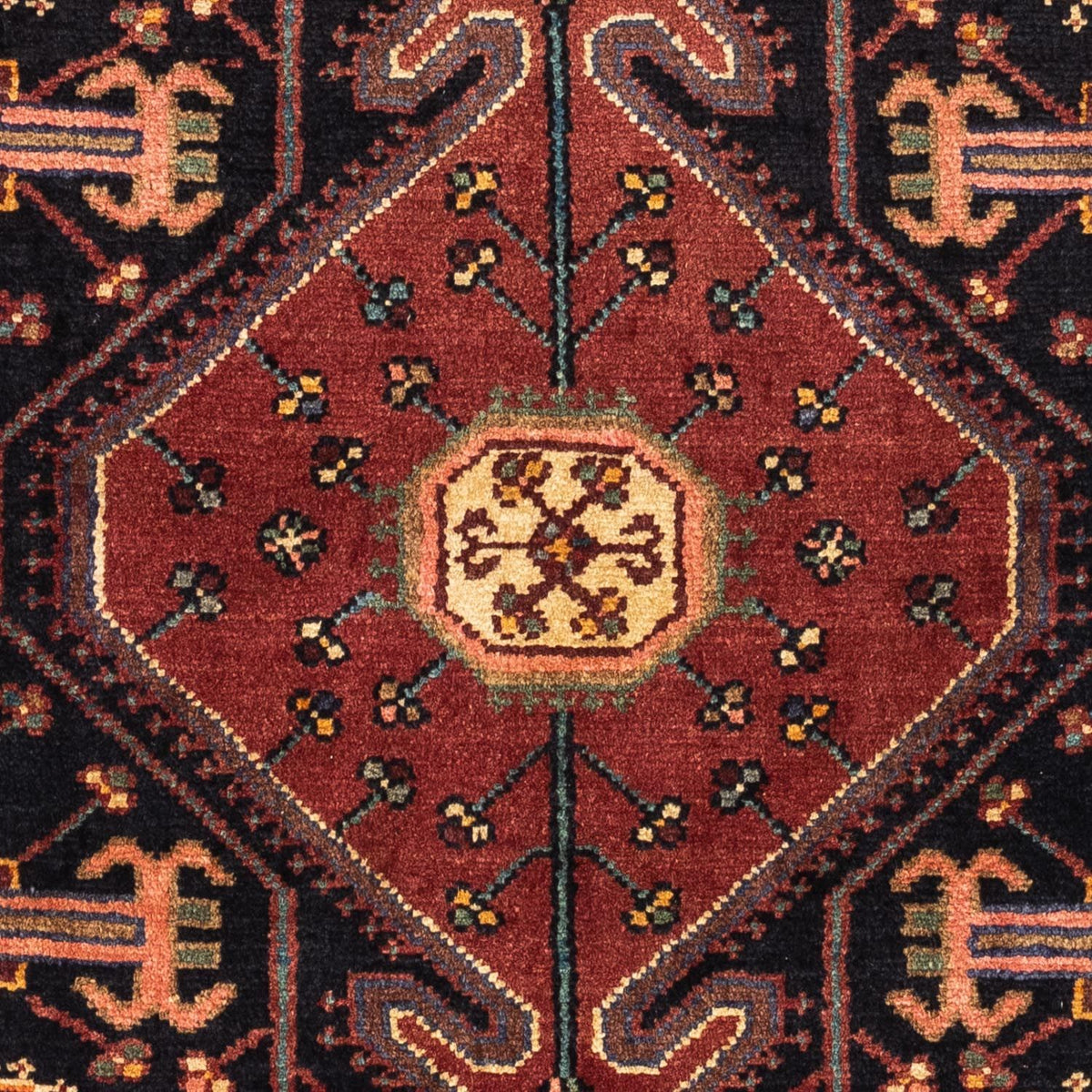 Alfombra persa - Nómada - 122 x 92 cm - rojo