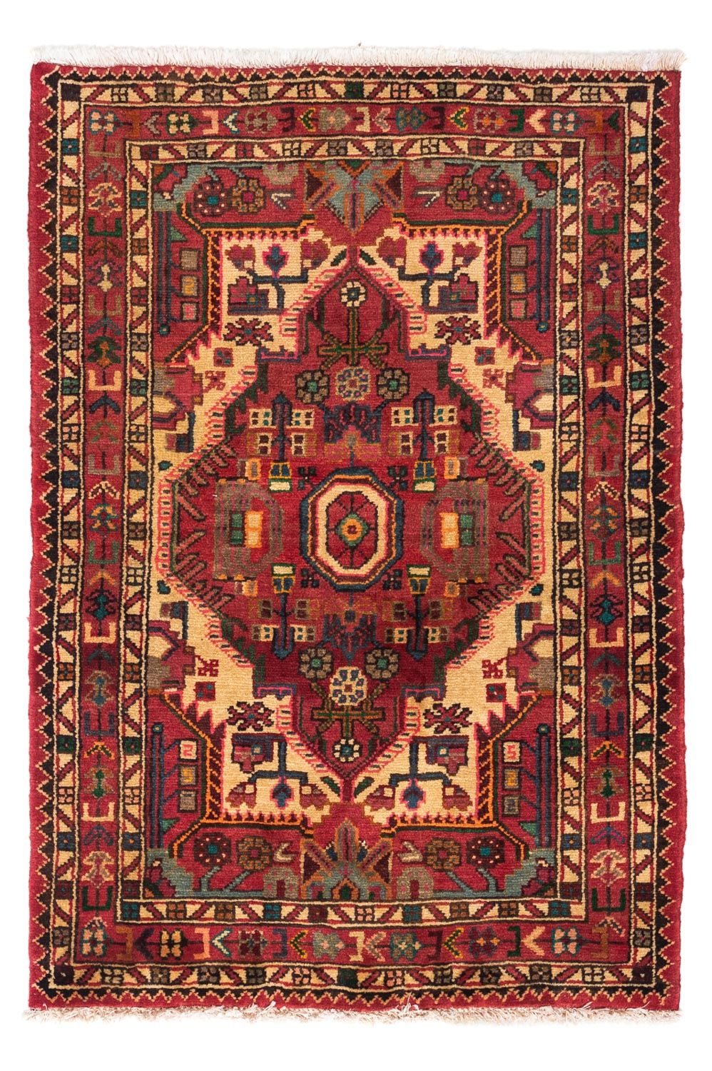 Alfombra persa - Nómada - 121 x 85 cm - rojo