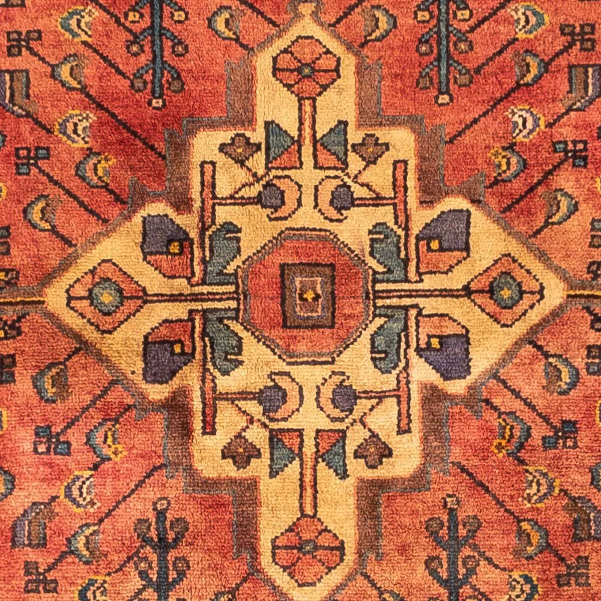 Alfombra persa - Nómada - 242 x 147 cm - rojo claro