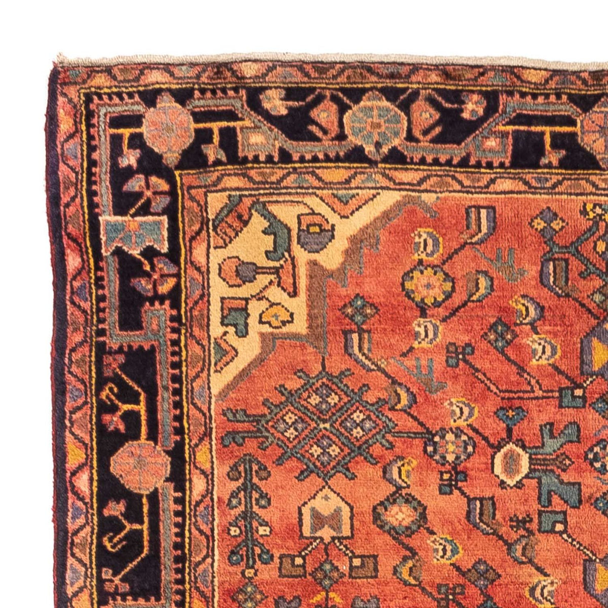 Alfombra persa - Nómada - 242 x 147 cm - rojo claro