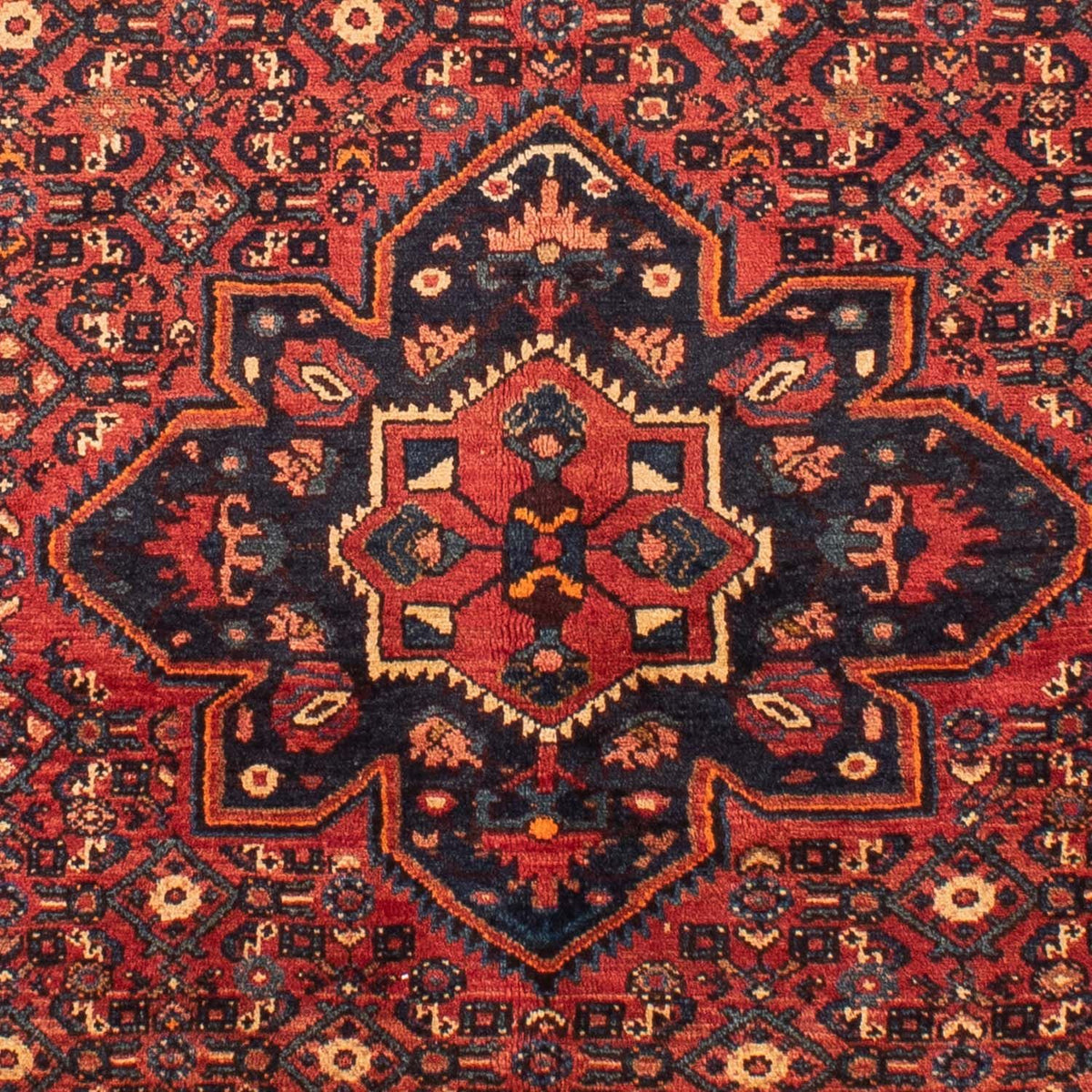 Alfombra persa - Nómada - 203 x 157 cm - rojo oscuro