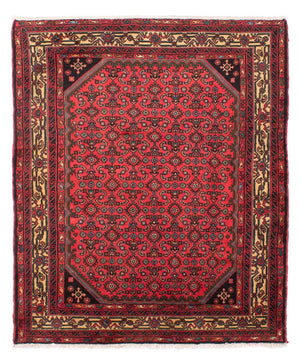 Alfombra persa - Nómada - 190 x 150 cm - rojo oscuro