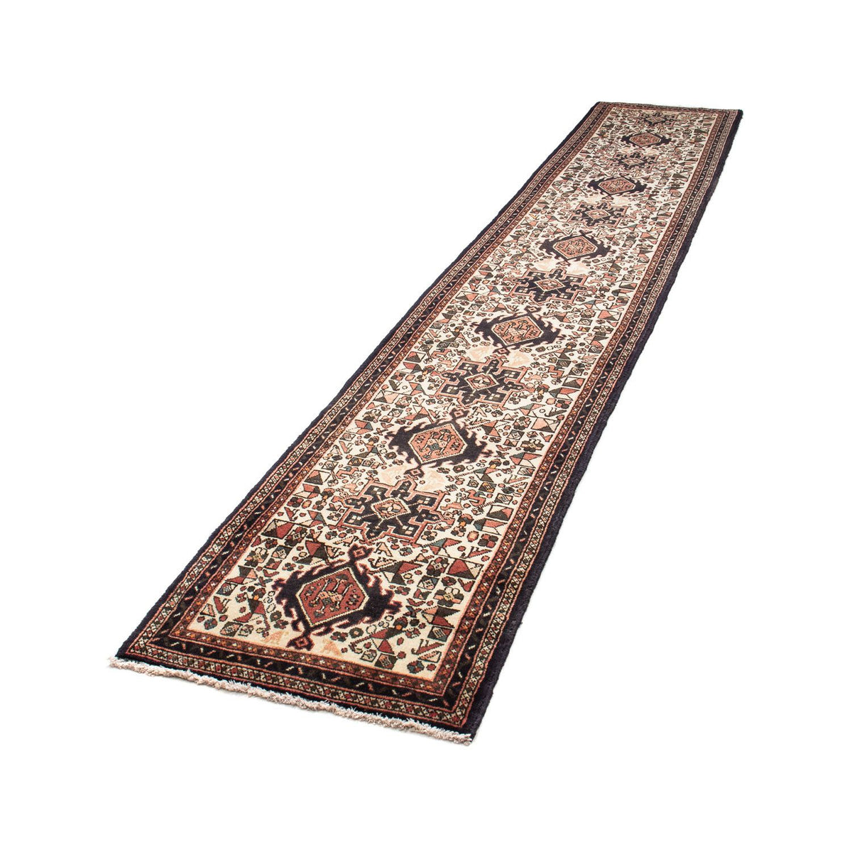 Alfombra de pasillo Alfombra persa - Nómada - 389 x 70 cm - beige