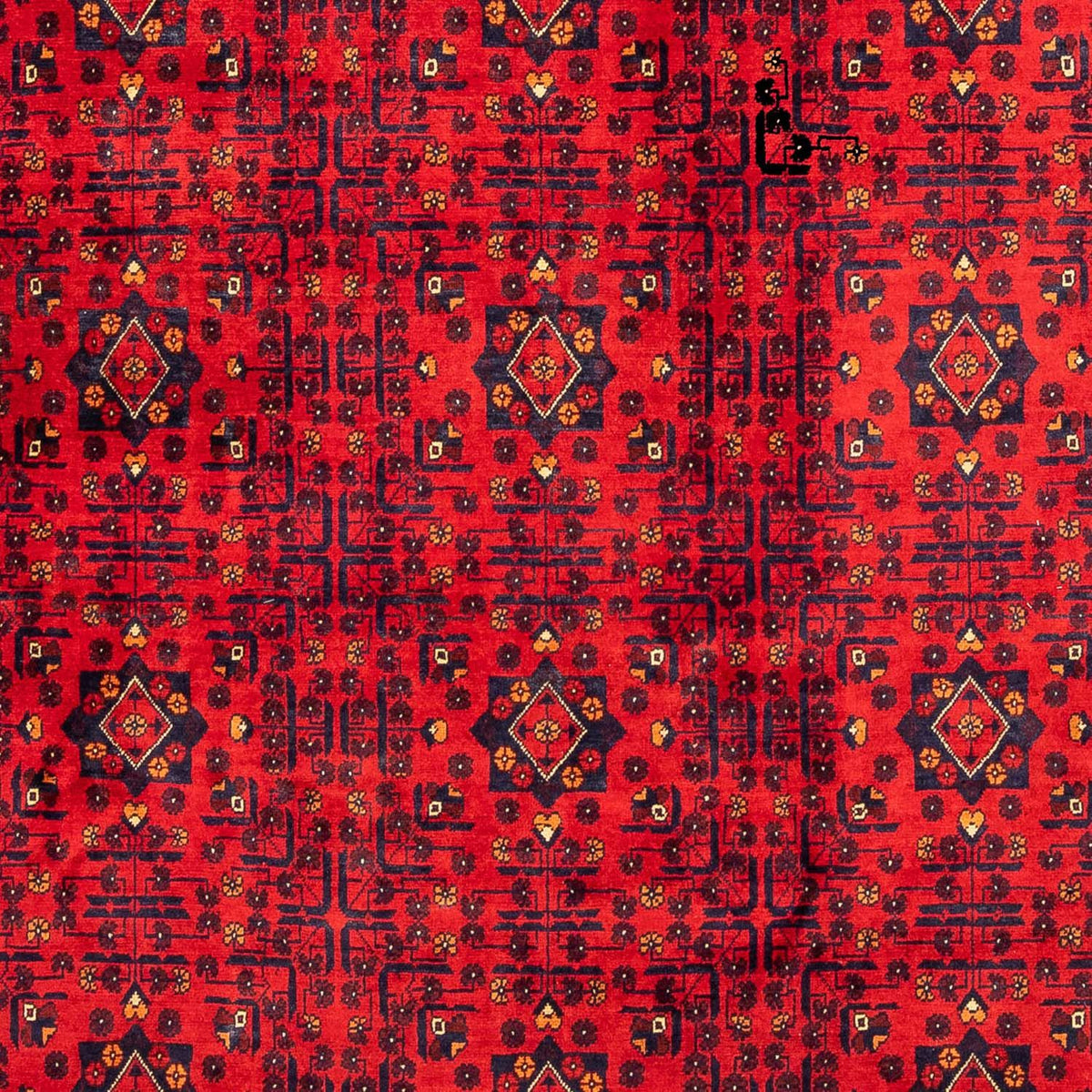 Alfombra afgana - Kunduz - 287 x 199 cm - rojo oscuro