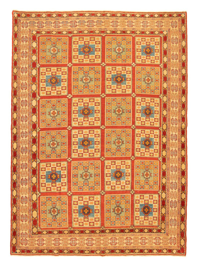 Alfombra Kelim - Oriental - 226 x 180 cm - rojo oscuro