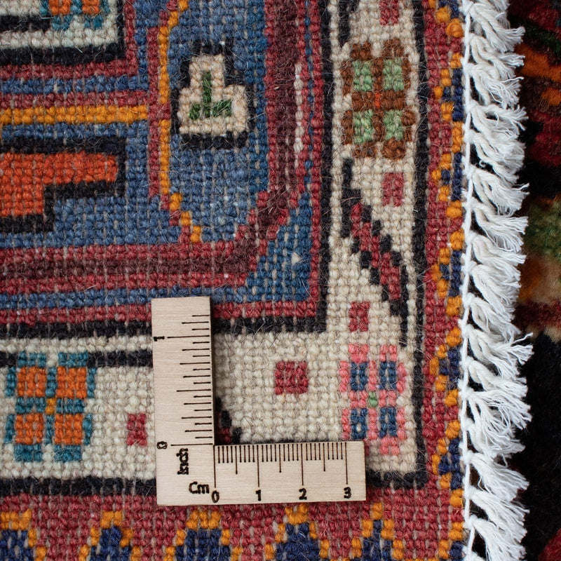 Alfombra persa - Nómada - 127 x 90 cm - rojo oscuro