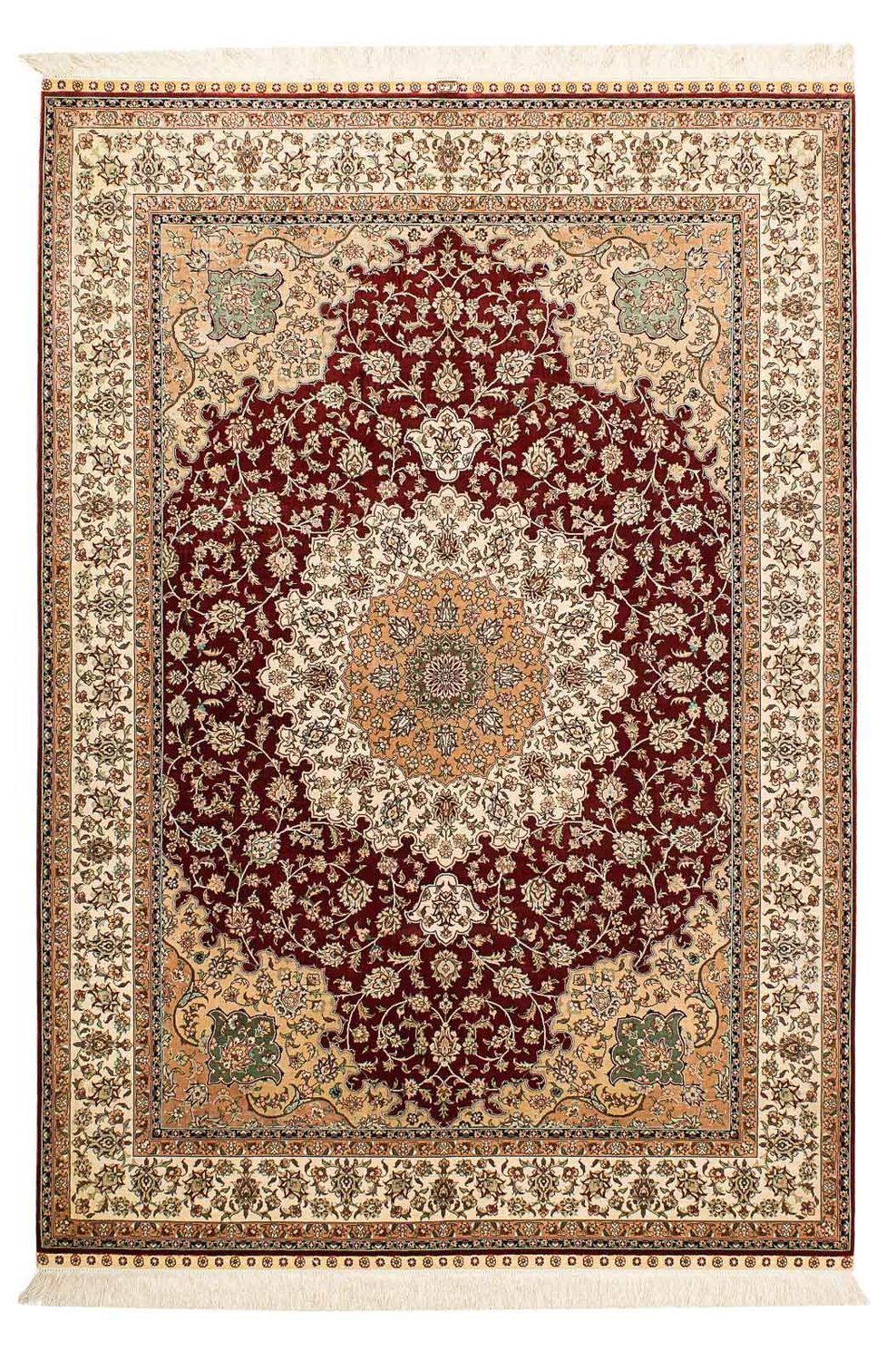 Alfombra de seda - Ghom Seda - Prima - 216 x 132 cm - azul oscuro