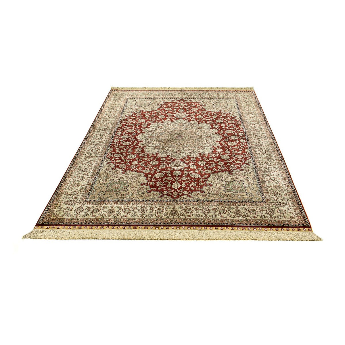 Alfombra de seda - Ghom Seda - Prima - 216 x 132 cm - azul oscuro