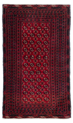 Alfombra Belutsch - 186 x 119 cm - rojo oscuro